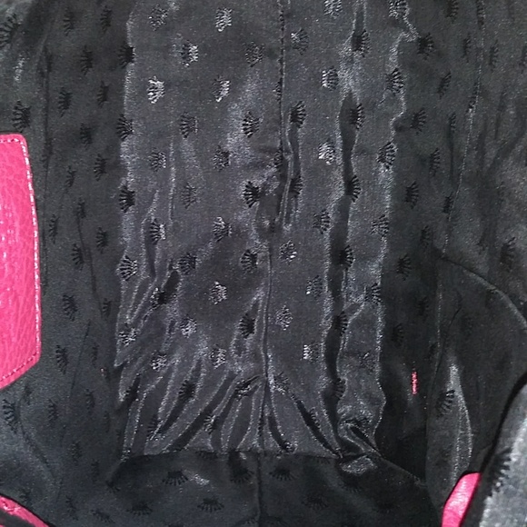 Juicy Couture Diagonal Zipper Satchel Leather Red - Picture 8 of 8